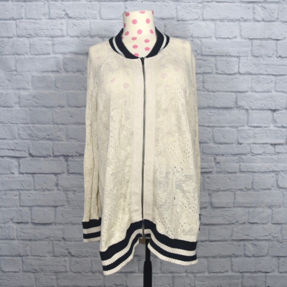 Free People Cream Lace Crochet Cardigan - Picture 3 of 5